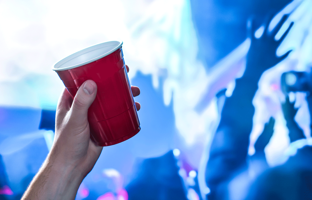 a red solo cup to represent Borg Drinking